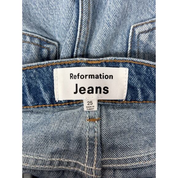 Reformation Jeans 25 Womens Abby High Rise Straight Rinsed Vintage Denim - Picture 7 of 9
